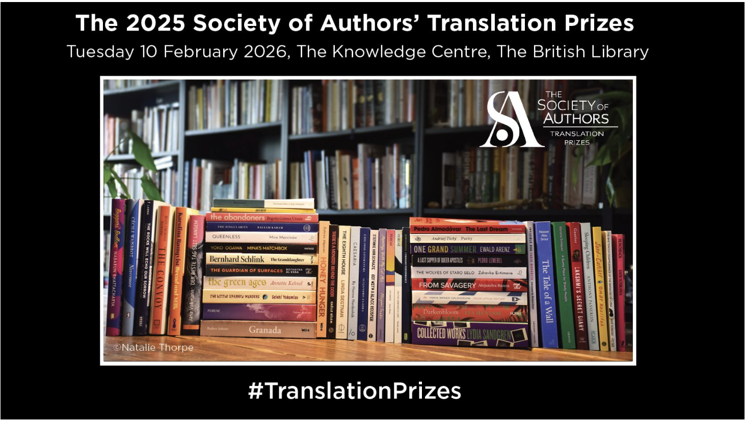 Link to join Society of Authors Awards Ceremony for the 2025 Translation Prizes